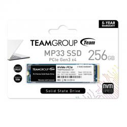 Teamgroup MP33 256GB M.2 PCIe 3.0 x4 with NVMe 1.3 Internal Solid State Drive SSD 1600MB/s Read,1000MB/s Write